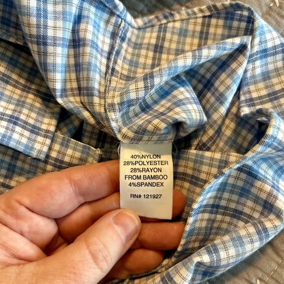 (Bundle 2 for $20) Johnnie-O Boy’s Prep Performance Plaid Shirt Size 12 - Picture 5 of 6